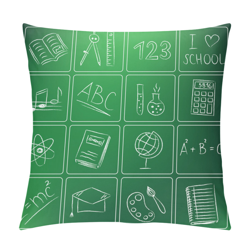 Personality  Back to school chalky doodles pillow covers