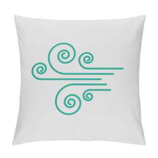 Personality  Wind Icon Illustration. Pillow Covers