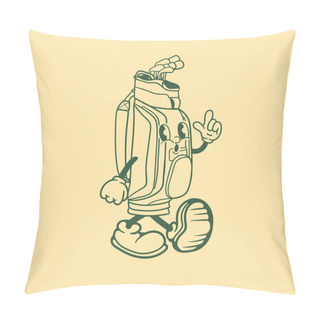 Personality  Vintage Character Design Of Golf Bag Pillow Covers