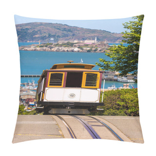 Personality  San Francisco Hyde Street Cable Car California Pillow Covers