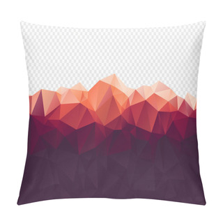 Personality  Red Polygon Mountain Pillow Covers