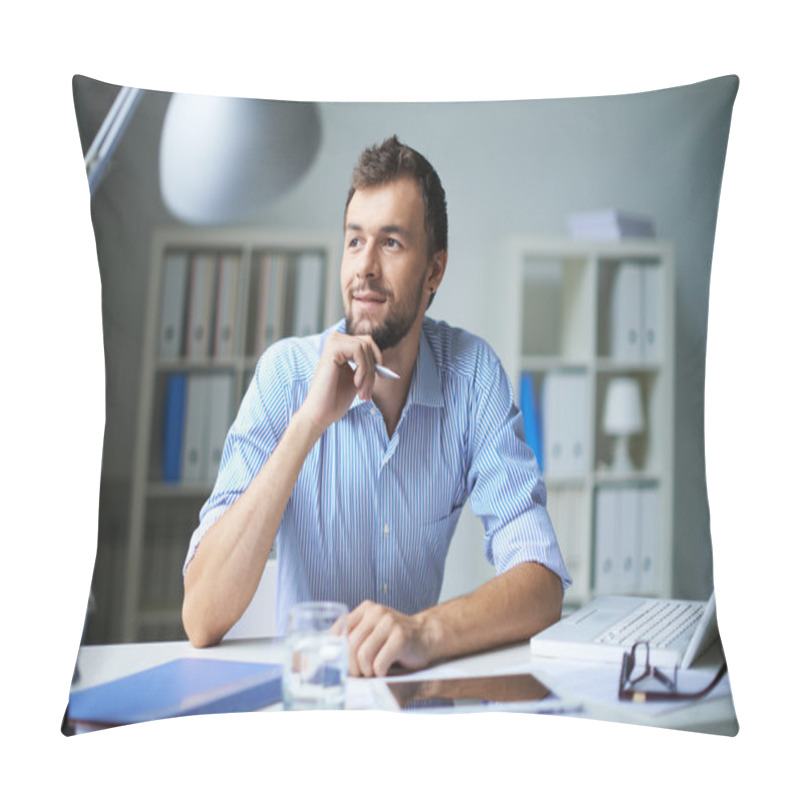 Personality  Pensive Businessman Pillow Covers