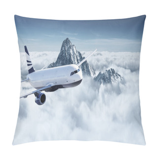 Personality  Airplane In The Sky At Sunset Pillow Covers