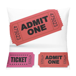 Personality  Admit One Vector Tickets Set Pillow Covers