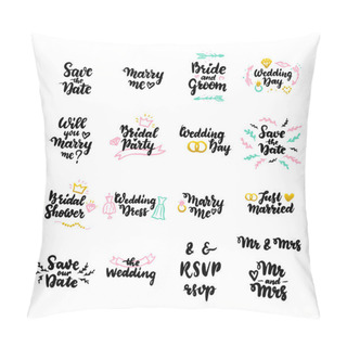 Personality  Wedding Hand Drawn Quotes Pillow Covers