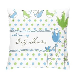 Personality  Cute Baby Shower, Flowers And Birds Pillow Covers