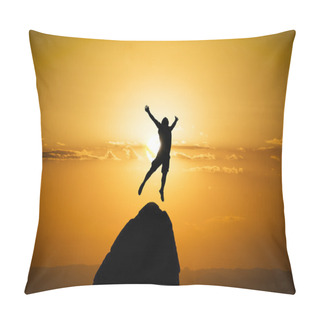 Personality  Sunset Silhouette On The Peak Pillow Covers