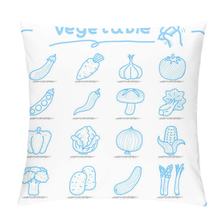 Personality  Hand Drawn Vegetable Icons Set Pillow Covers