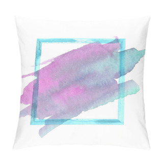 Personality  Colorful Watercolor Grunge Frame Pillow Covers