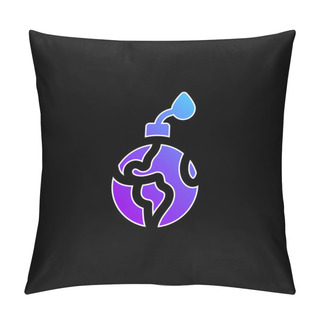 Personality  Bomb Blue Gradient Vector Icon Pillow Covers