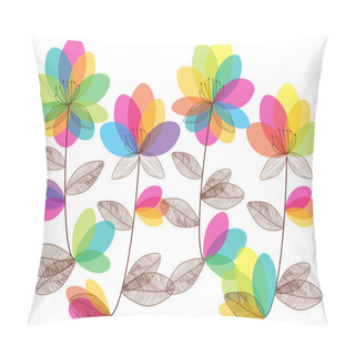 Personality  Colorful Vector Floral Background Pillow Covers