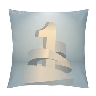 Personality  Vector Illustration Of A Number One. Pillow Covers