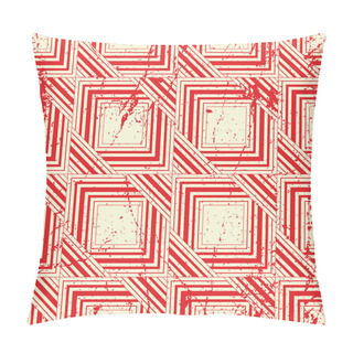 Personality  Retro Style Geometric Seamless Background, Vintage Vector Repeat Pillow Covers