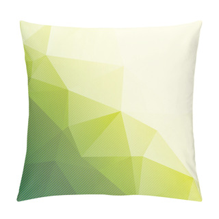 Personality  Abstract Green Triangle Background With Stripes Pillow Covers