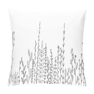 Personality  Background With Drawing Herbs And Flowers Pillow Covers