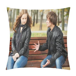 Personality  Anger In Young Relationship Conflict Pillow Covers