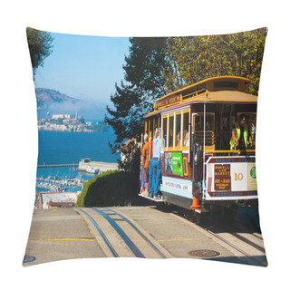Personality  Powell Hyde Cable Car Alcatraz San Francisco Pillow Covers
