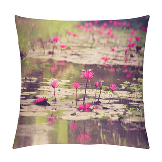 Personality  Water Lilies In Mekong Delta Pillow Covers