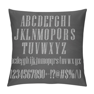 Personality  Vector Illustration Of Chalk Sketched Characters On A Blackboard Background Pillow Covers