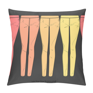 Personality  Vector Background With Pants. Pillow Covers