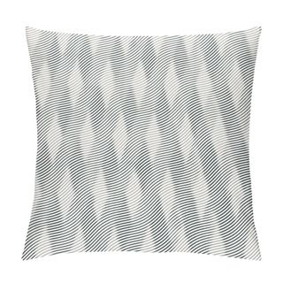 Personality  Abstract Striped Vector Wave Background. Pillow Covers
