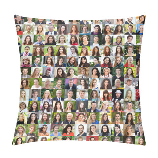 Personality  Collage, Happy People Pillow Covers