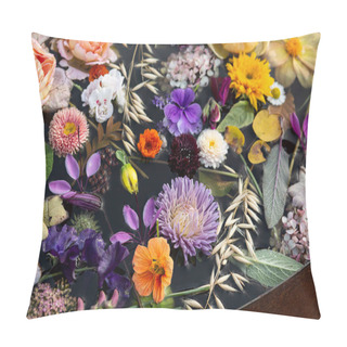 Personality  Flowers  On The Water, Flowers Landscape, Top View Pillow Covers