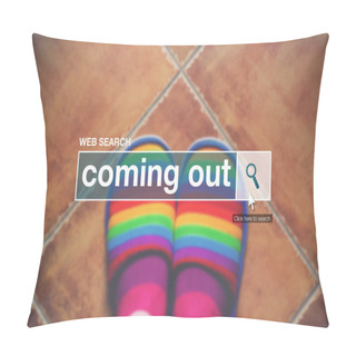 Personality  Coming Out Internet Web Page Search Box Pillow Covers