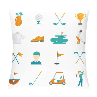 Personality  Golf Icons Set Pillow Covers