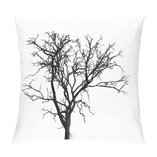 Personality  Barren Tree Isolate On White Background Pillow Covers