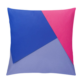 Personality  Abstract Geometric Background With Lilac, Pink, Blue Paper Pillow Covers