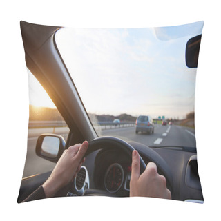 Personality  Driving On Highway Pillow Covers