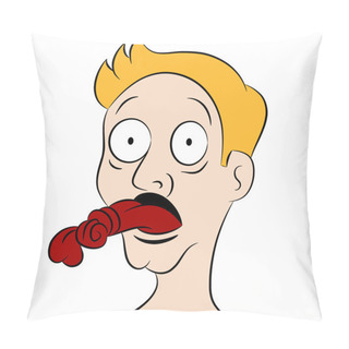 Personality  Tongue Tied Man Pillow Covers