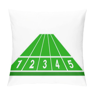 Personality  Running Track In Green Design Pillow Covers