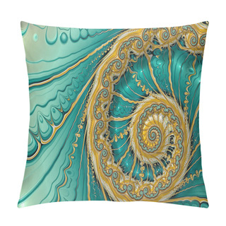 Personality  Abstract Fractal Spiral - Digitally Generated Image Pillow Covers