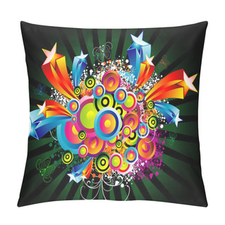 Personality  Fantasy Circles And Star Background Pillow Covers