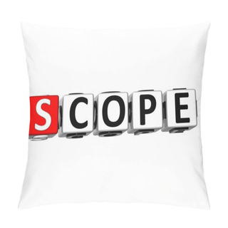 Personality  3D Word Scope On White Background    Pillow Covers