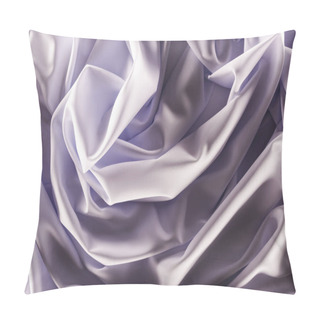 Personality  Full Frame Of Folded Elegant Purple Silk Fabric As Background Pillow Covers
