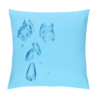 Personality  Blue Water Bubble Background. Underwater Splash In Clear Liquid. Pillow Covers