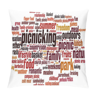 Personality  Picnicking Word Cloud Pillow Covers