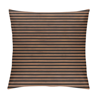 Personality  Wooden Slats. Natural Wood Lath Line Arrange Pattern Texture Background Pillow Covers