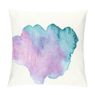 Personality  Bright Abstract Watercolor Two-tone Spots Turquoise And Pink Pillow Covers