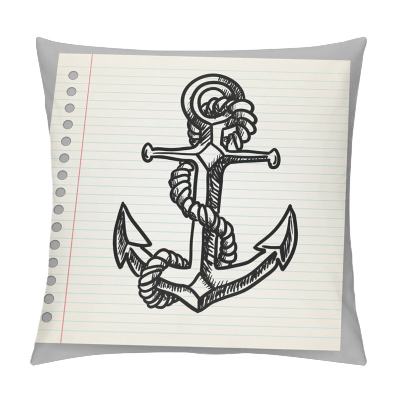 Personality  Anchor sketch pillow covers