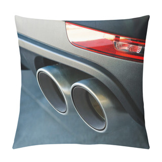 Personality  Close Up Of A Car Dual Exhaust Pipe Pillow Covers