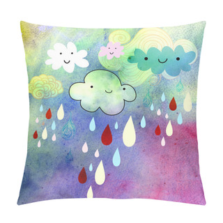 Personality  Funny Clouds And Rain Pillow Covers