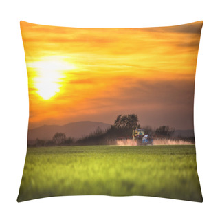 Personality  Farming Tractor Plowing And Spraying Pillow Covers