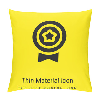 Personality  Badge Minimal Bright Yellow Material Icon Pillow Covers