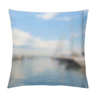 Personality  Yachts In Harbor Pillow Covers