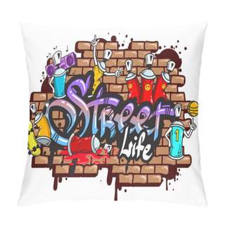 Personality  Graffiti Word Characters Composition Pillow Covers