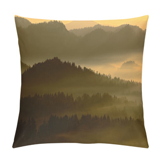 Personality  Foggy Morning In Valley Pillow Covers